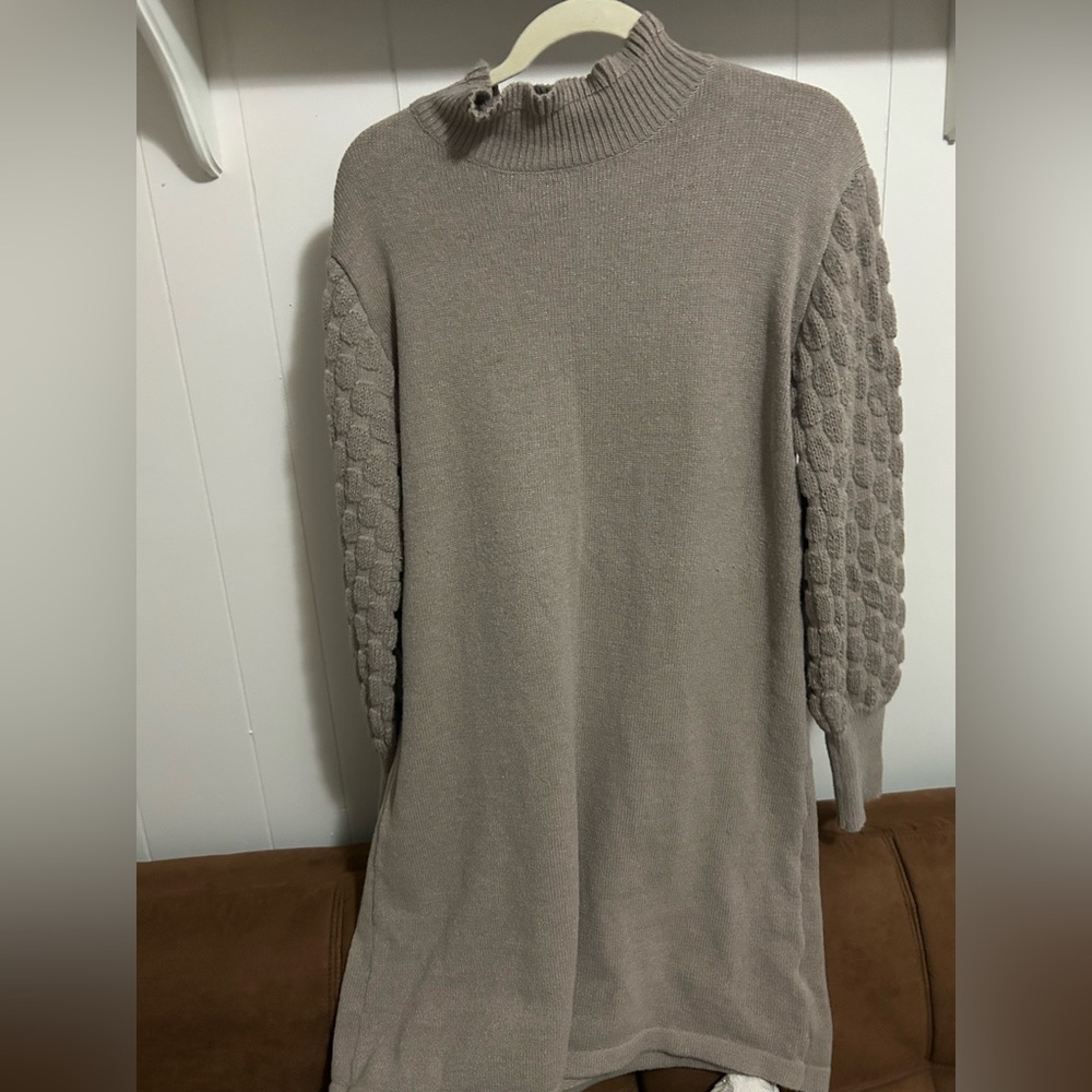 Cozy Tan Knit Sweater XL